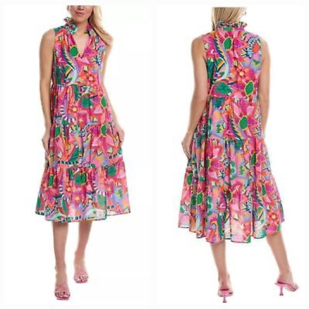CROSBY by Mollie Burch Colorful Floral Midi Dress